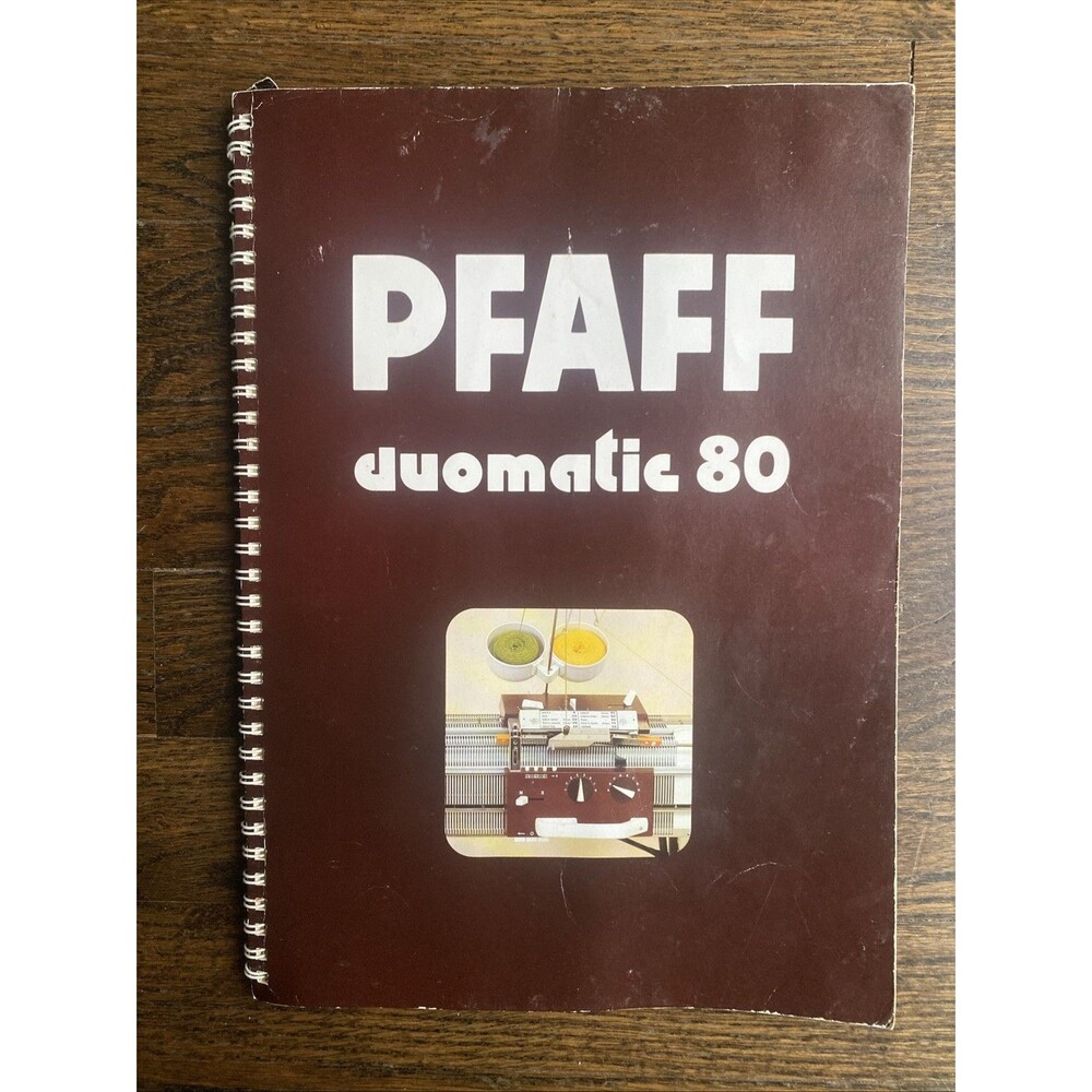 User Manual For The Passap Pfaff Duomatic 80 Machine Knitting German
